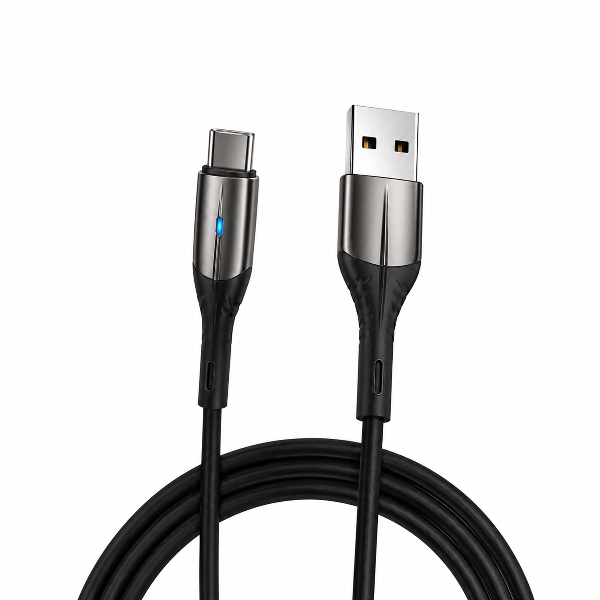Cable USB-A a USB-C Tecnolab TL161 Aluminio 1M Negro