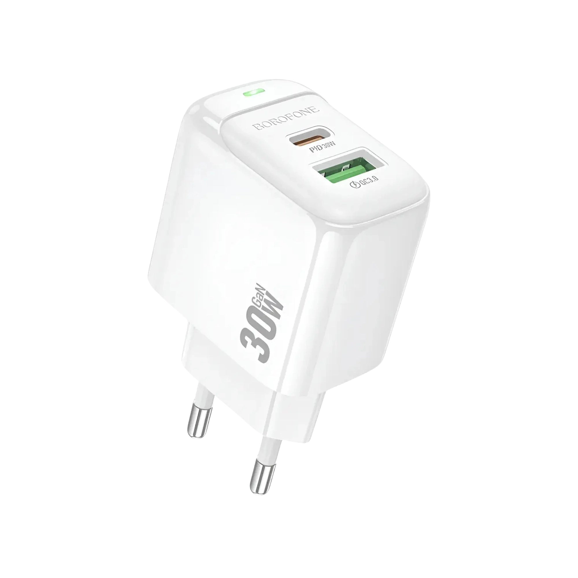Cargador de Pared Rápido Borofone 30W USB-C + USB