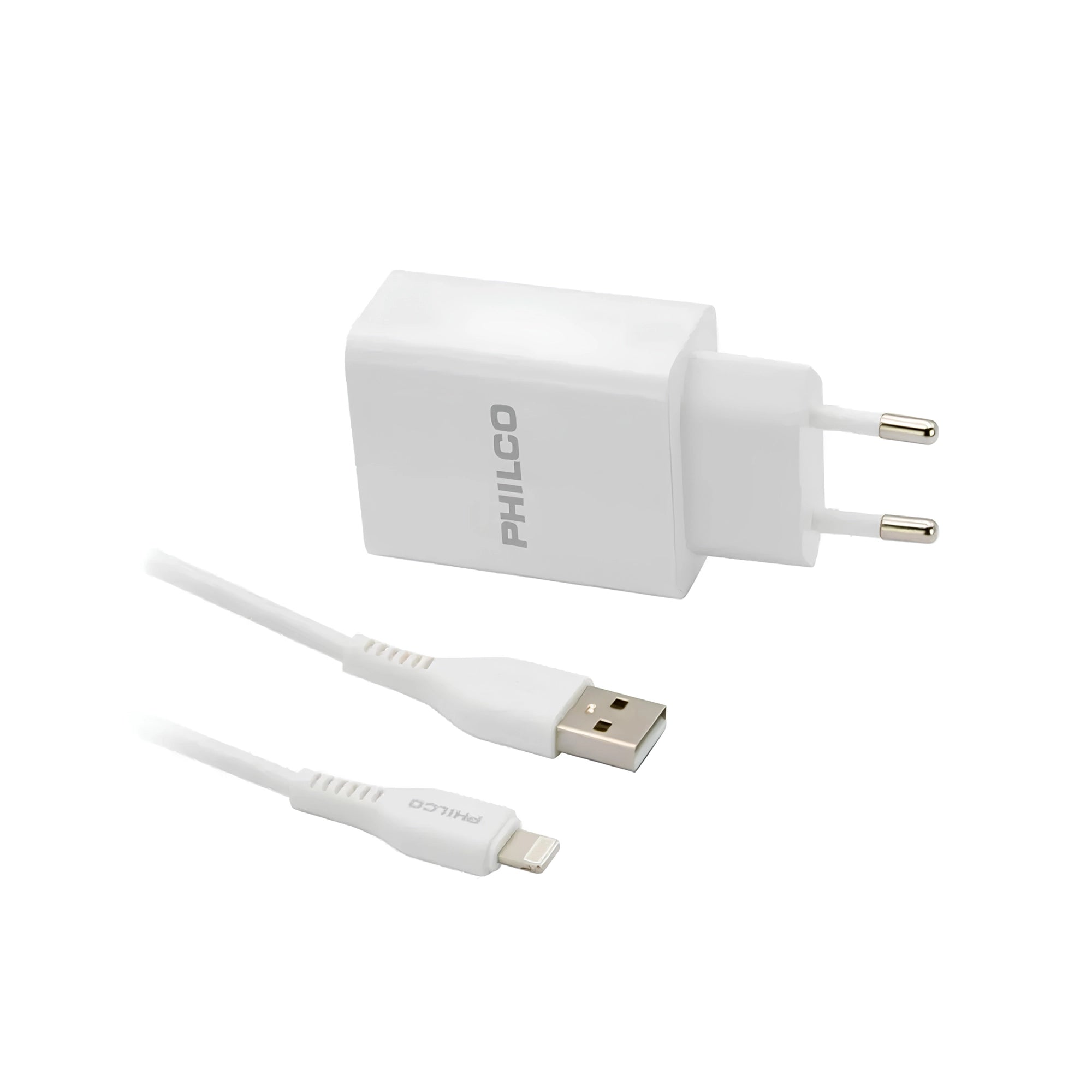Cargador Philco USB-A a Lightning 2.1A