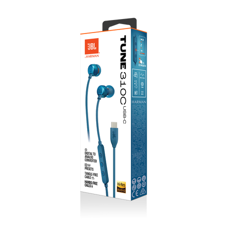 Audífonos JBL Tune 310C – USB-C con micrófono integrado