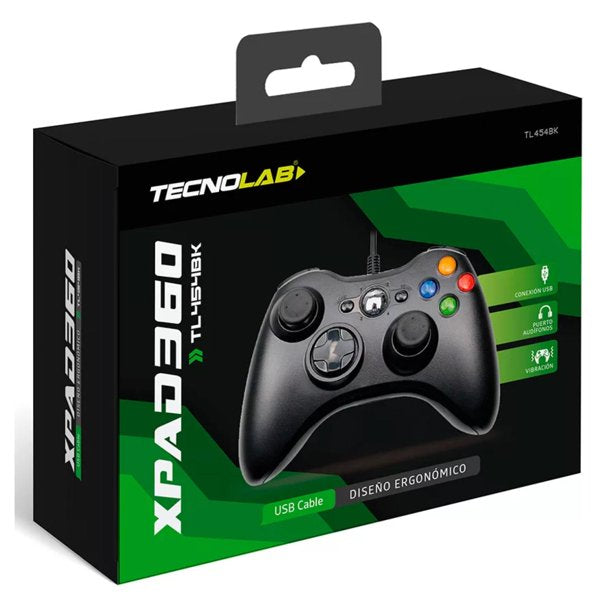 Control Para Xbox Xpad 360 Tecnolab Tl454BK Negro