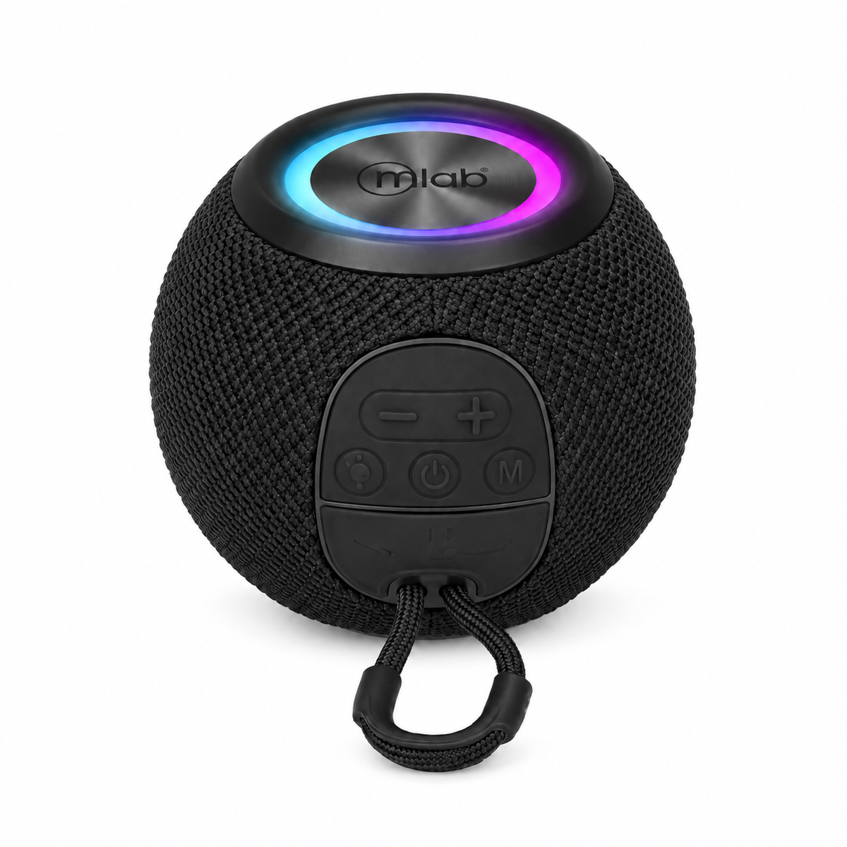Parlante Bluetooth Mlab Sphere Bass 5W RGB IP65 TWS – Negro