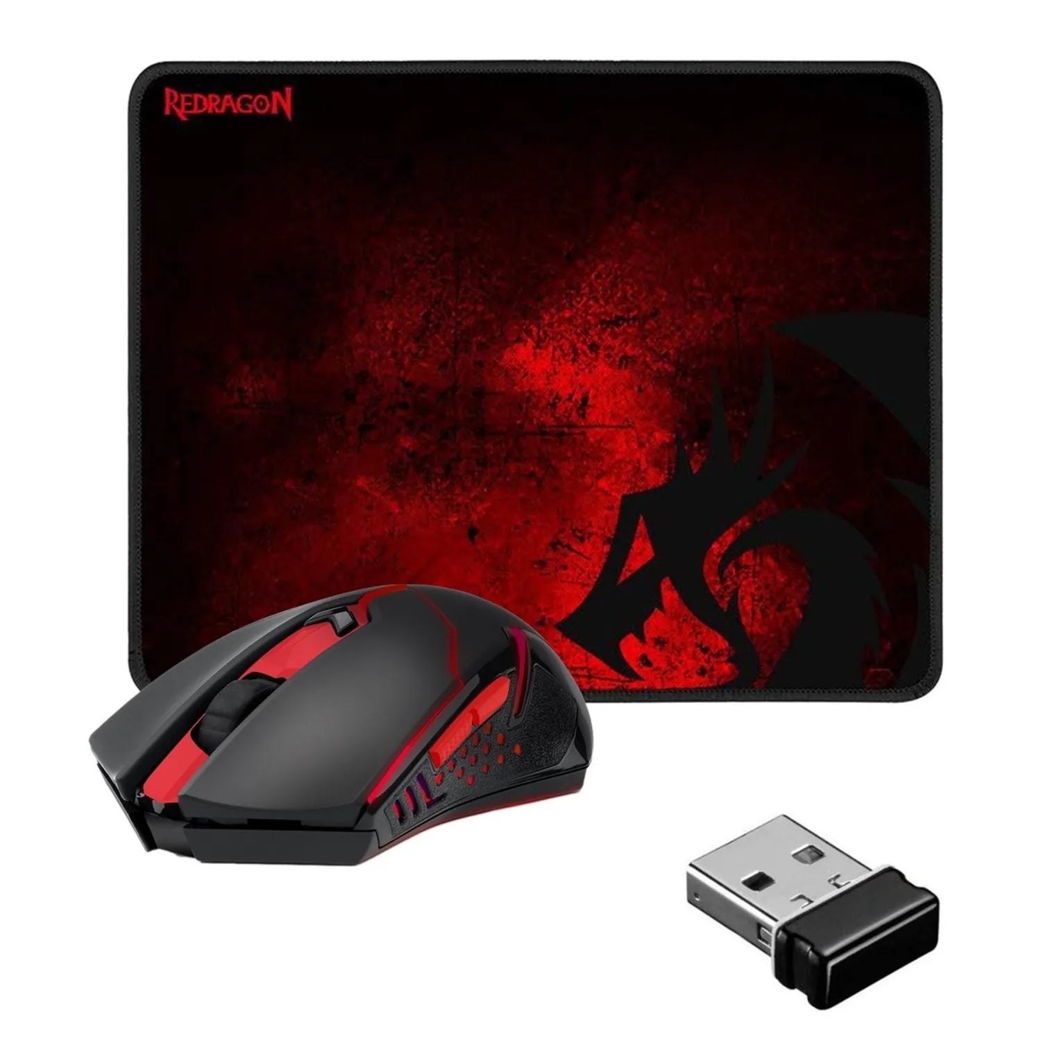 Pack Gamer Mouse Inalámbrico 2.4 GHz + Mousepad Redragon