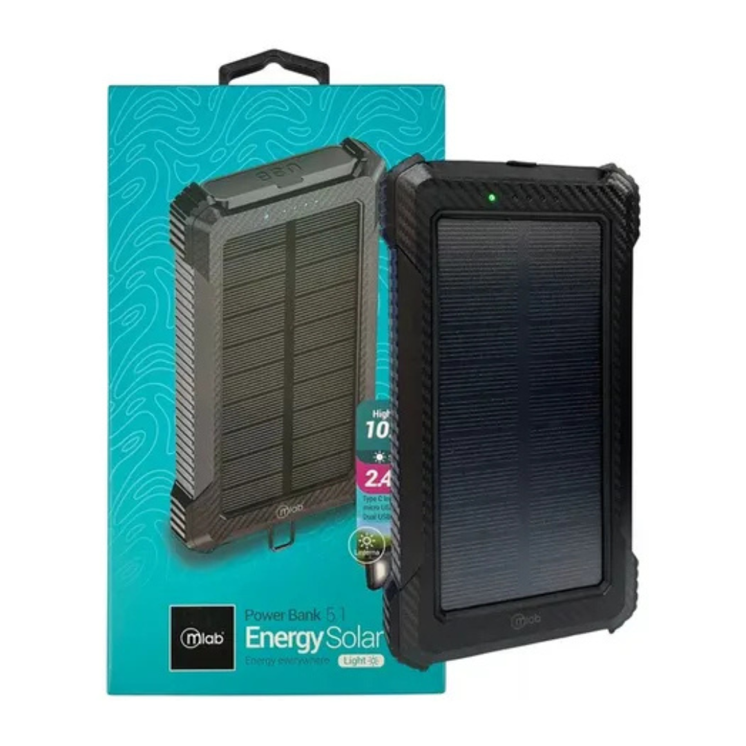 Batería Portátil Solar Mlab 10.000 mAh