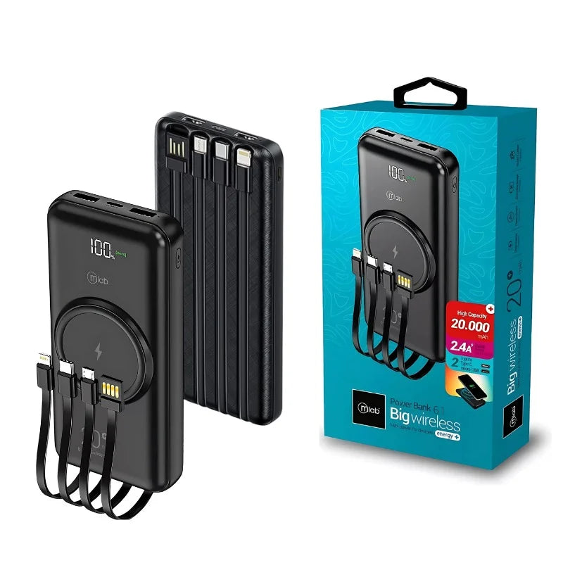 Batería Externa Inalámbrica mlab 20.000 mAh
