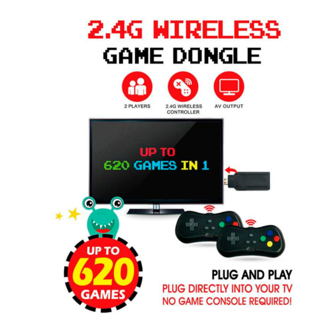 Consola Retro Inalámbrica 620 Juegos 2 Joysticks