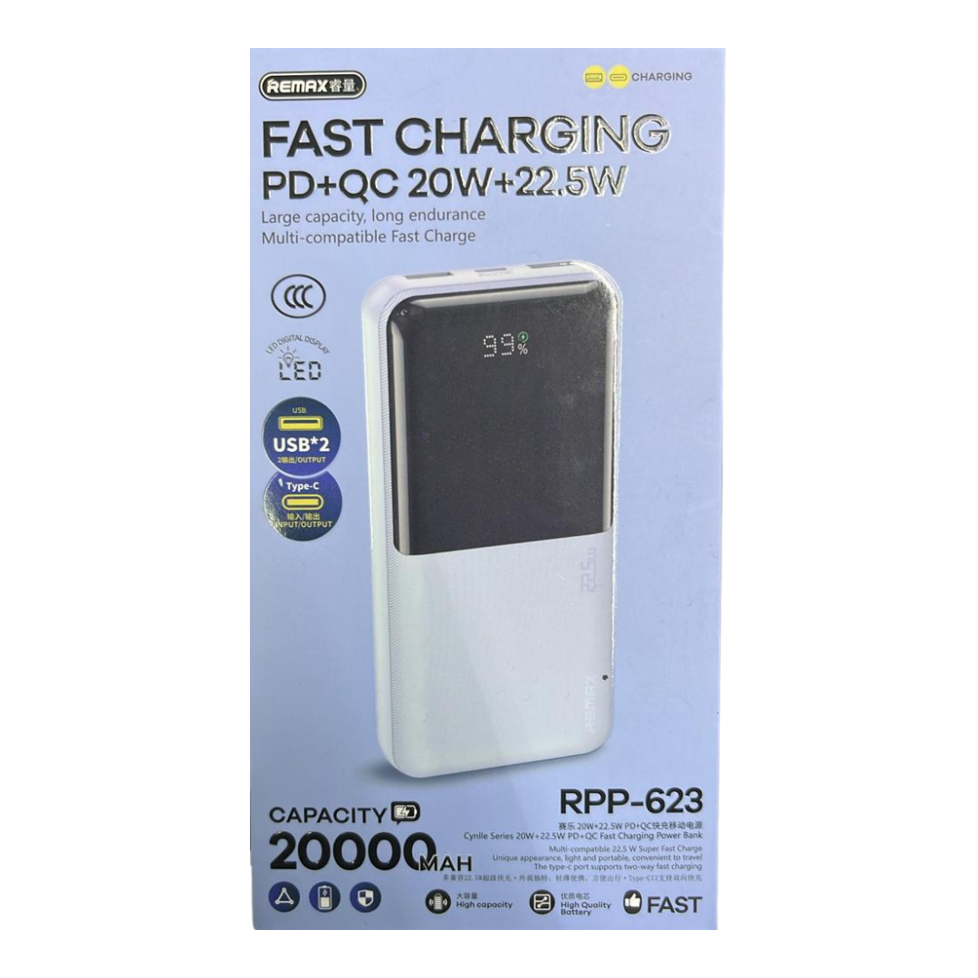 Batería Portátil Remax 20.000 mAh – Diseño elegante
